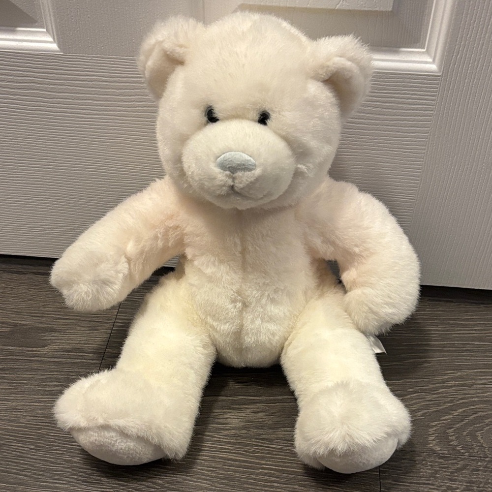 Build-A-Bear White and Blue Vintage Teddy Bear Plush Toy